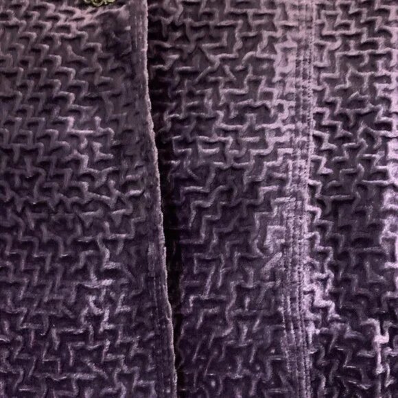 CHICO'S Mesmerise Jigsaw Purple Single Button‎ Velvet Jacket - Picture 3 of 6